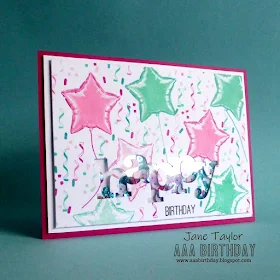 Sunny Studio Stamps: Bold Balloons Customer Card by Jane Taylor