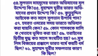 দাখিল ২০২০ ইসলামের ইতিহাস বহুনির্বাচনি  সাজেশন 