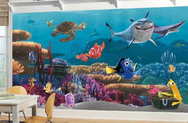 barn tapet hitta nemo barntapet fototapet barnrum disney tapet 3d