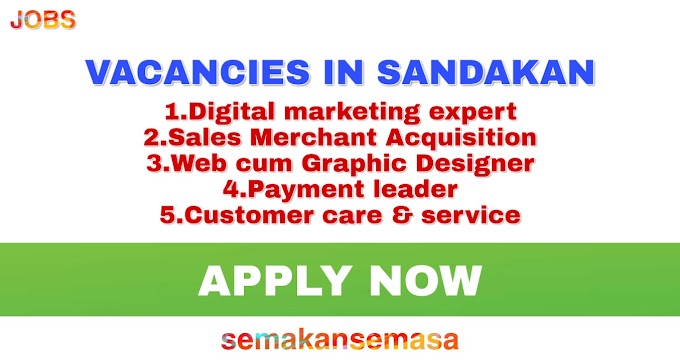 JAWATAN KOSONG SANDAKAN APPLY NOW