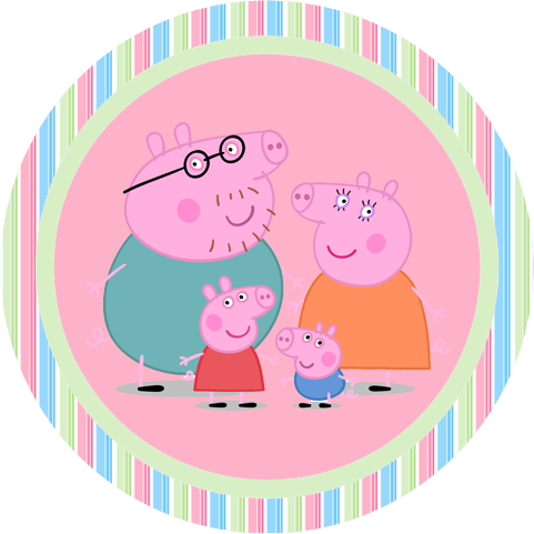 Peppa Pig Free Printable Toppers, labels, stickers or bottle caps.