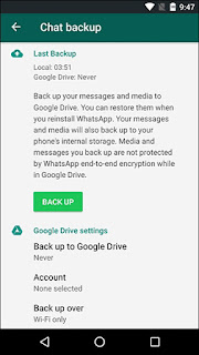 How to chat backup in whatsapp