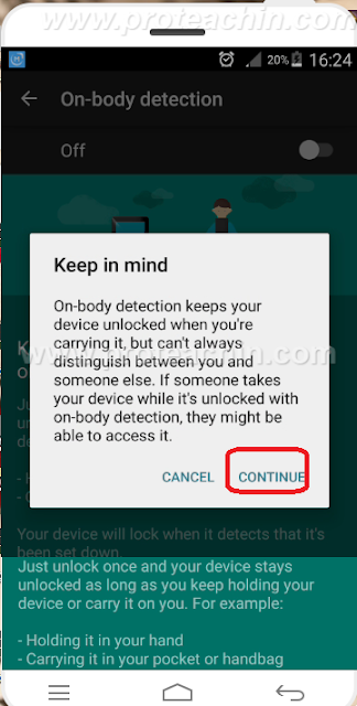 شرح خاصية On-body detection و Trusted face في هواتف الأندرويد  