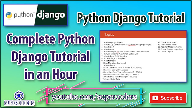 Python Django Complete Cheatsheet Tutorial | All the Basic Example of Django