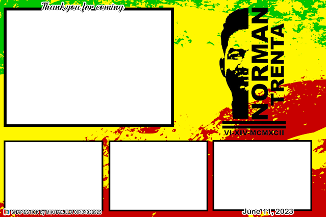 Ideal Reggae Photobooth layout for birthday