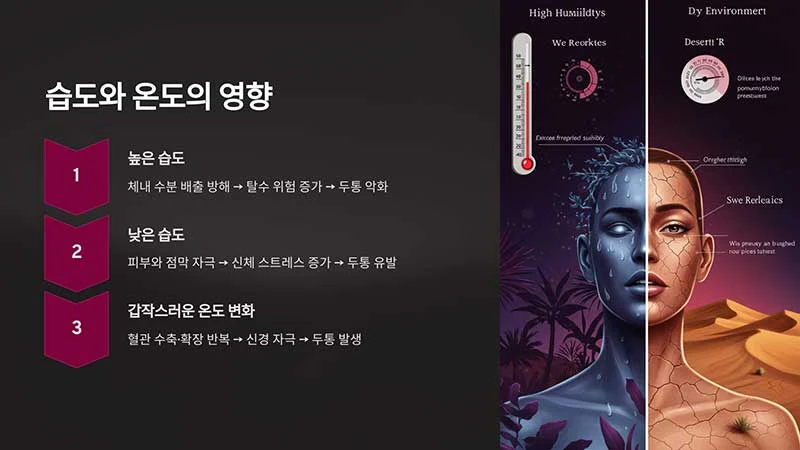 습도와 온도의 영향