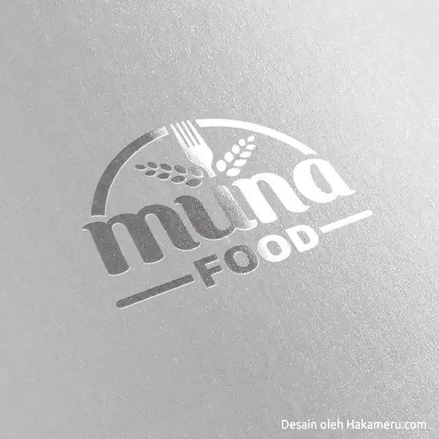 Desain logo untuk produk umkm kuliner Muna Food Depok - Desain oleh Hakameru.com