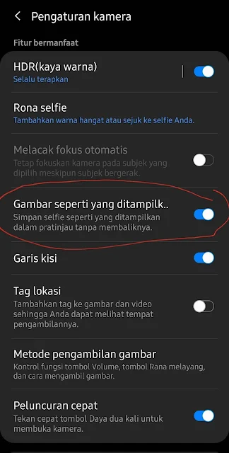 3 Langkah Cara Setting Kamera Samsung Agar Tidak Tidak Terbalik Saat Selfie