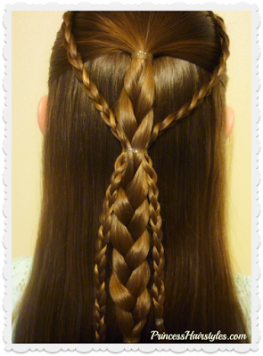 Easy gathered braids half up hairstyle tutorial