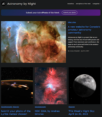 Astronomy by Night web site