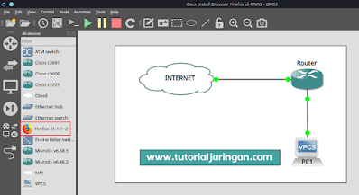 Tutorial Cara Install Appliance Firefox di GNS3