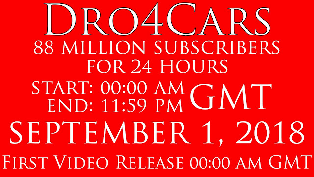 Dro4Cars 88 Million YouTube Subscribers within 24 hours