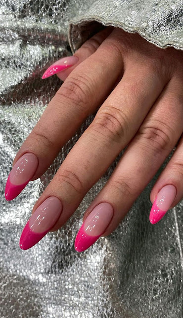 Flirty French Tips Pink Nail Art