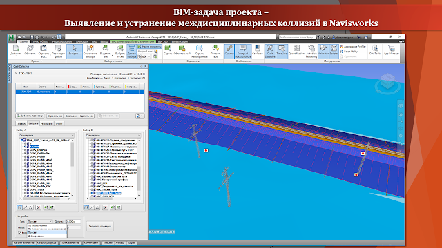 BIM-задача проекта –  Выявление и устранение междисциплинарных коллизий в Navisworks