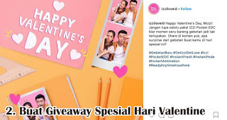 Buat Kontes Giveaway Spesial Hari Valentine merupakan salah satu tips pikat pelanggan di hari valentine