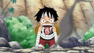 ワンピースアニメ 幼少期 495話 ルフィ かわいい Monkey D. Luffy | ONE PIECE Episode 495