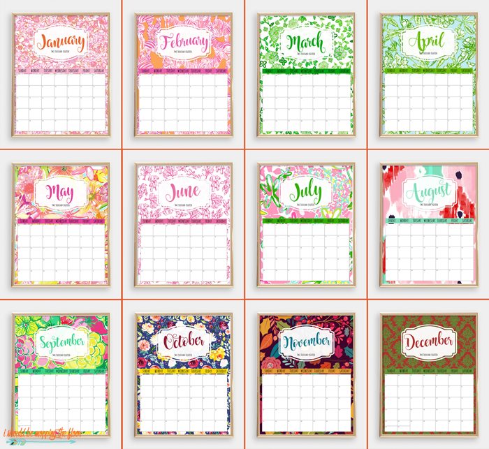 Bright, Bold, Fun, and Colorful 2018 Printable Calendar | 8x10 sizes