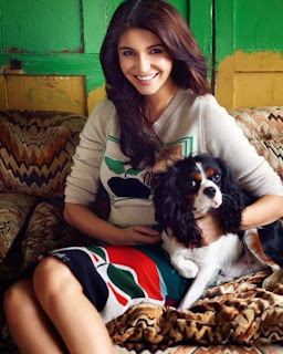 Anushka Sharma Picture with her Pet Dog