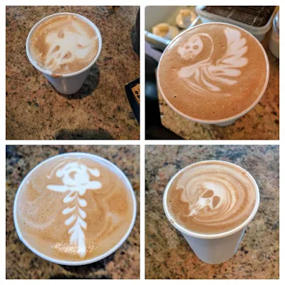 Latte art at Fremont Coffee Company in Seattle