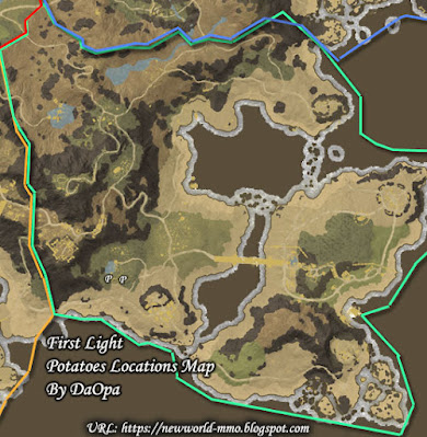 First Light potato locations map