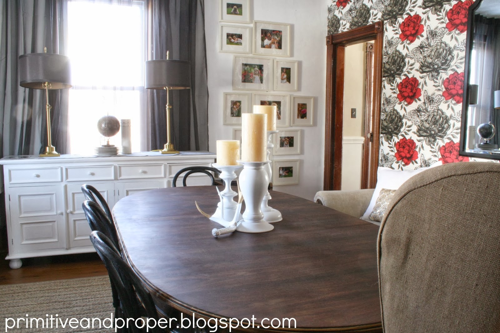 ... Proper: Stunning Vintage Dining Room with Wallpaper Direct Addition
