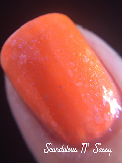 Pahlish Melon Baller with pink flakies macro