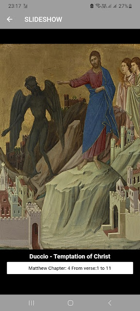 2. Duccio - Temptation of Christ