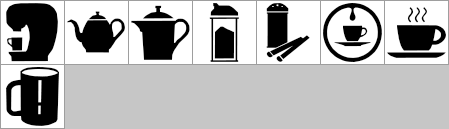 Coffee Icon Shapes all