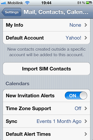 sim contacts to your new iPhones