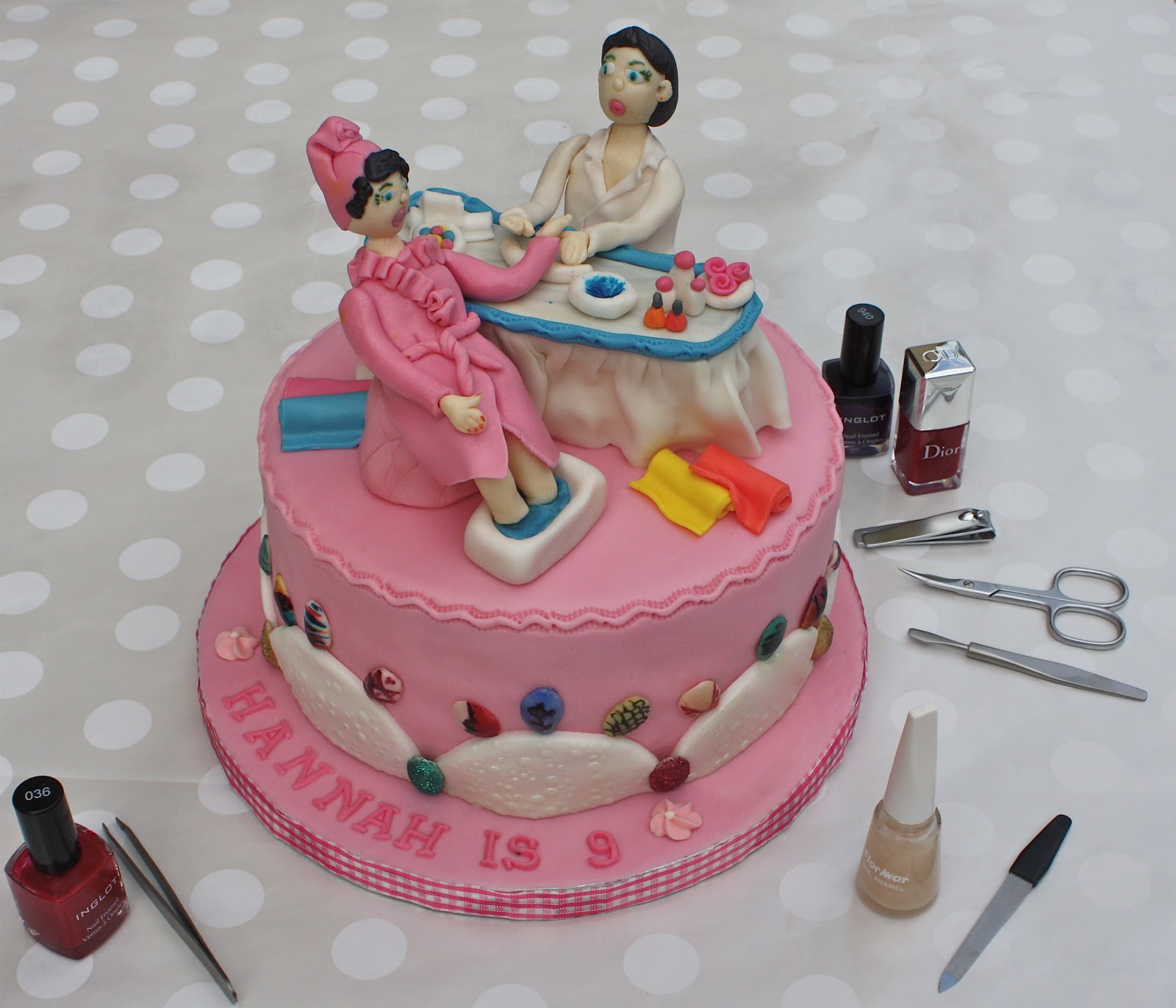 really cool cakes for girls NAIL SPA CAKE
