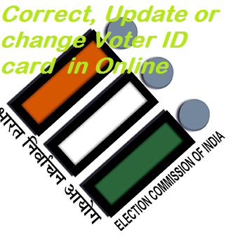 correct, update or changer voter id card in online image