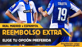 betfair reembolso 25 euros Real Madrid vs Espanyol 10 enero