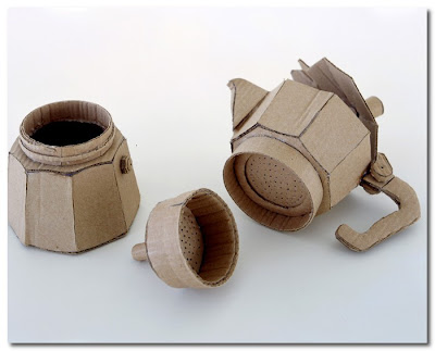 cardboard coffee pot by chris gilmour