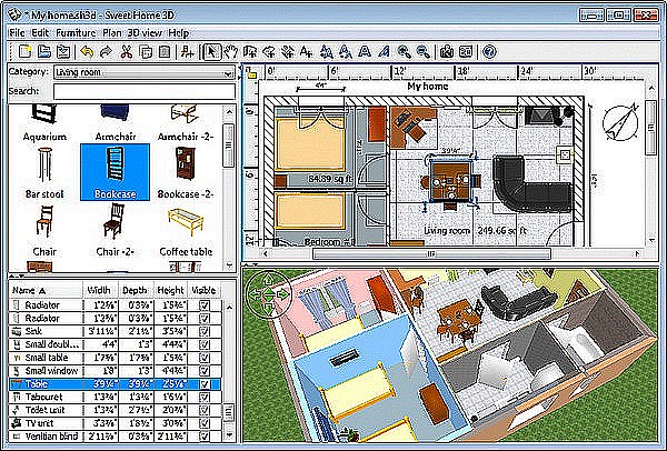  Download  Software  Desain  Rumah  Sederhana Sweet Home 3D 