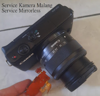 Tempat Service Kamera Canon Eos M M10 M100 M200 M50 Kendala Power di Matikan tiba-tiba On Nyala Sendiri di Malang