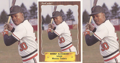 Manny Alexander 1990 Wausau Timbers card