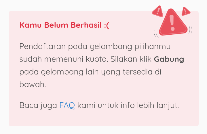 Tidak lolos kartu Prakerja