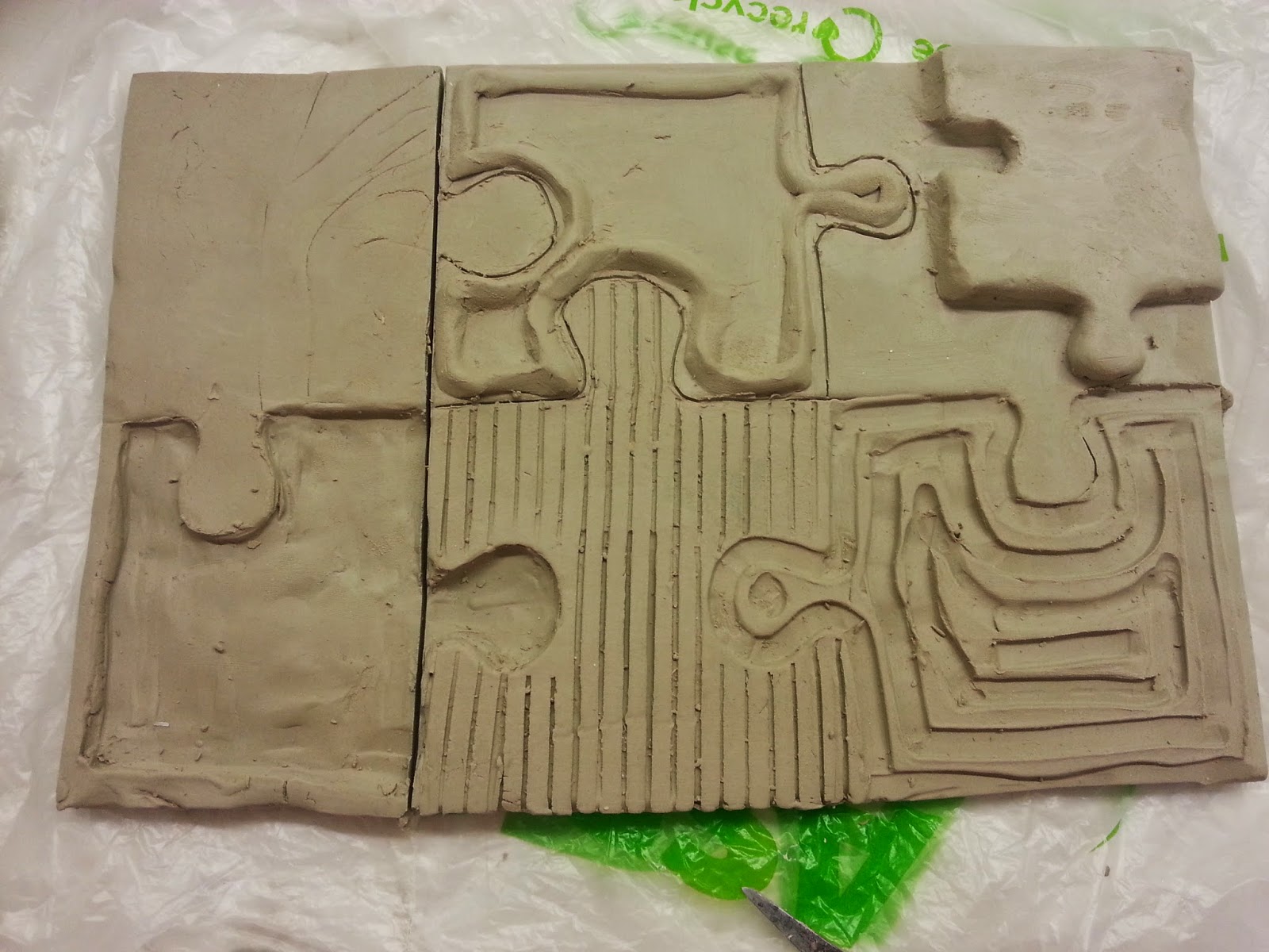 Art and Design Low Relief Clay  Tiles  3D ceramic 