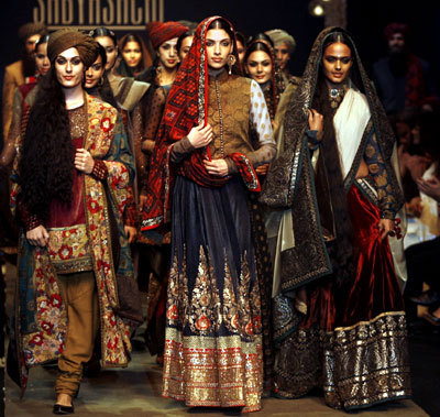 Dress Model India on Models Present Creations From Indian Designer Sabyasachi S Collection