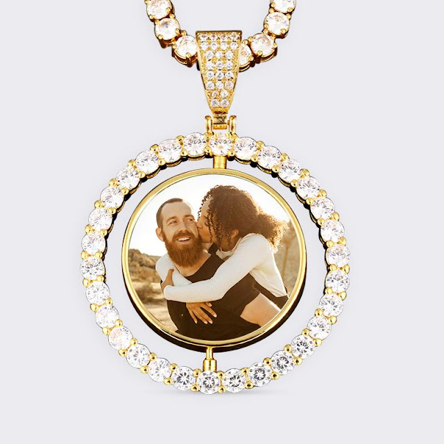 diamond picture pendant necklace