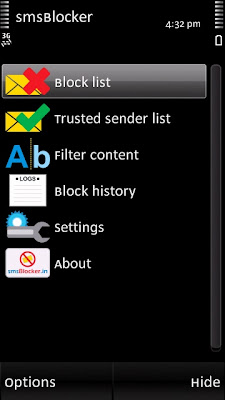 Sms Blocker s60 v5 application is useful for those who receive tons of unwanted SMS everyday on their nokia phones