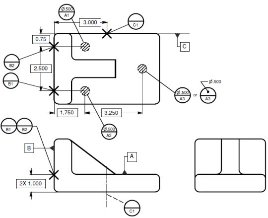 Datum Target Example-GD&T