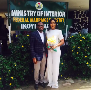 Ubi Franklin and Lilian Esoro Registry photos