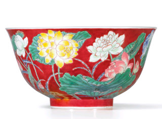 Rare Kangxi falancai bowl