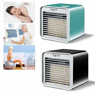 Electric Air Fryer USB Portable Air Cooler Fan Air Conditioner Light Desktop Air Cooling Fan Humidifier Purifier for Office Bedroom hown store