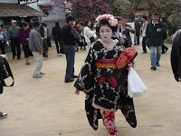 衣装やかんざしも梅の花の舞妓さん