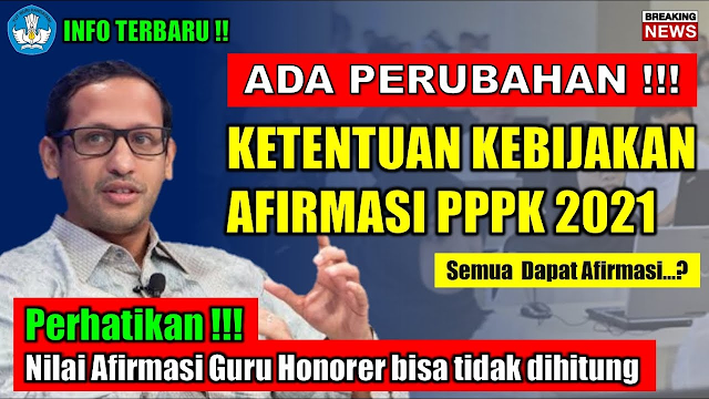 SELURUH PESERTA TES WAJIB TAHU ! INI Cara Hitung Nilai Akhir Peserta Tes PPPK 2021 AFIRMASI yang Mendapat Tambahan Nilai 4 Kategori