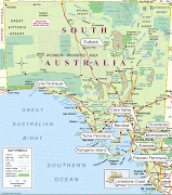 South Australia Region Map . Map of Australia Region Political (south australia)