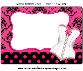 Pink Lingerie Free Printable Labels.