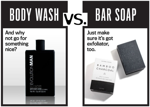 http://www.gq.com/story/bar-soap-versus-body-wash-for-men